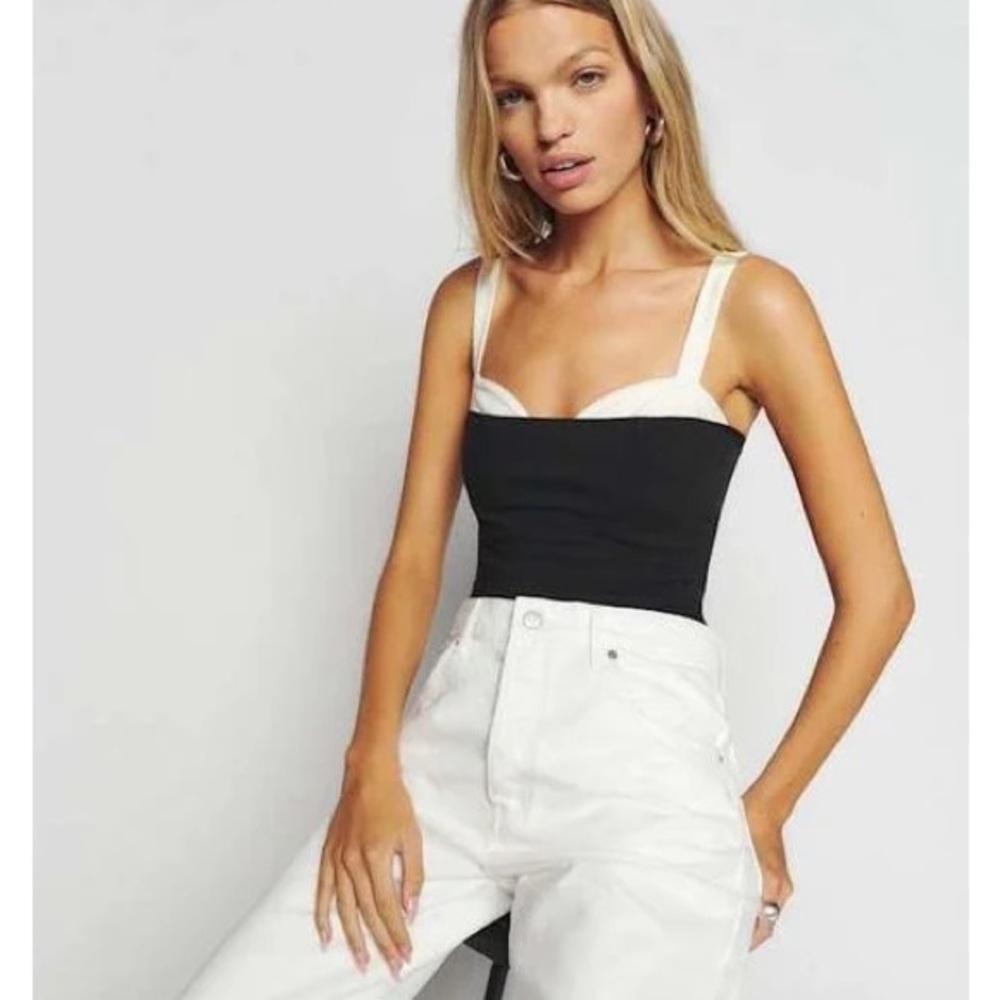 Reformation Harlan Knit Top Fitted Bustier